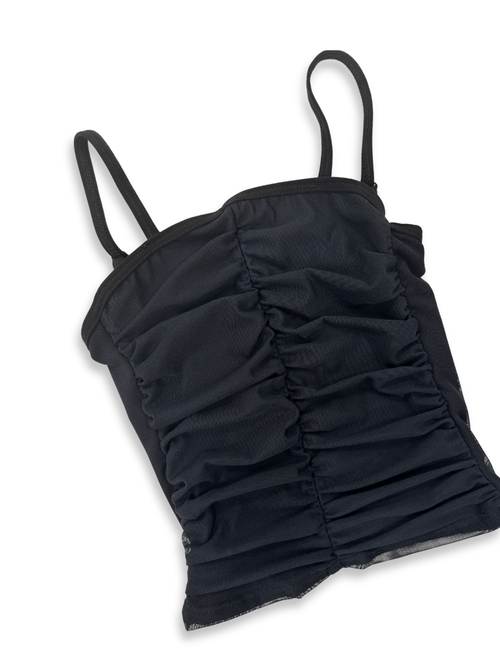 Cheryl Kids Black Rouched Tank - NorthGirls