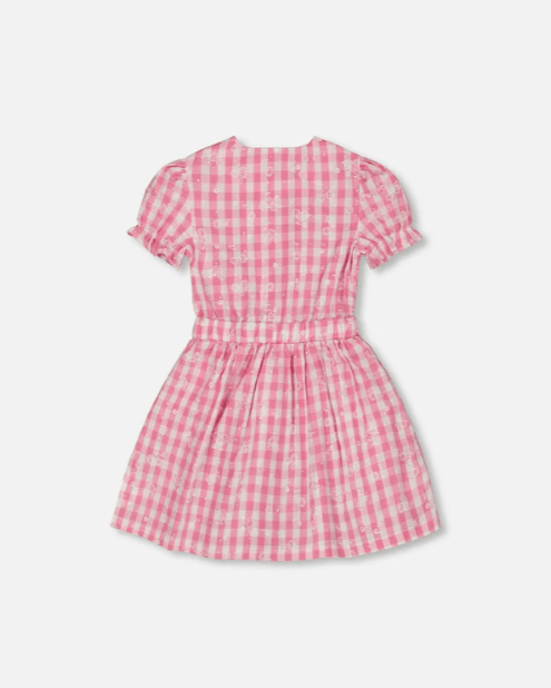 Deux Par Deux Girls Vichy Dress_ G30J90 - NorthGirls
