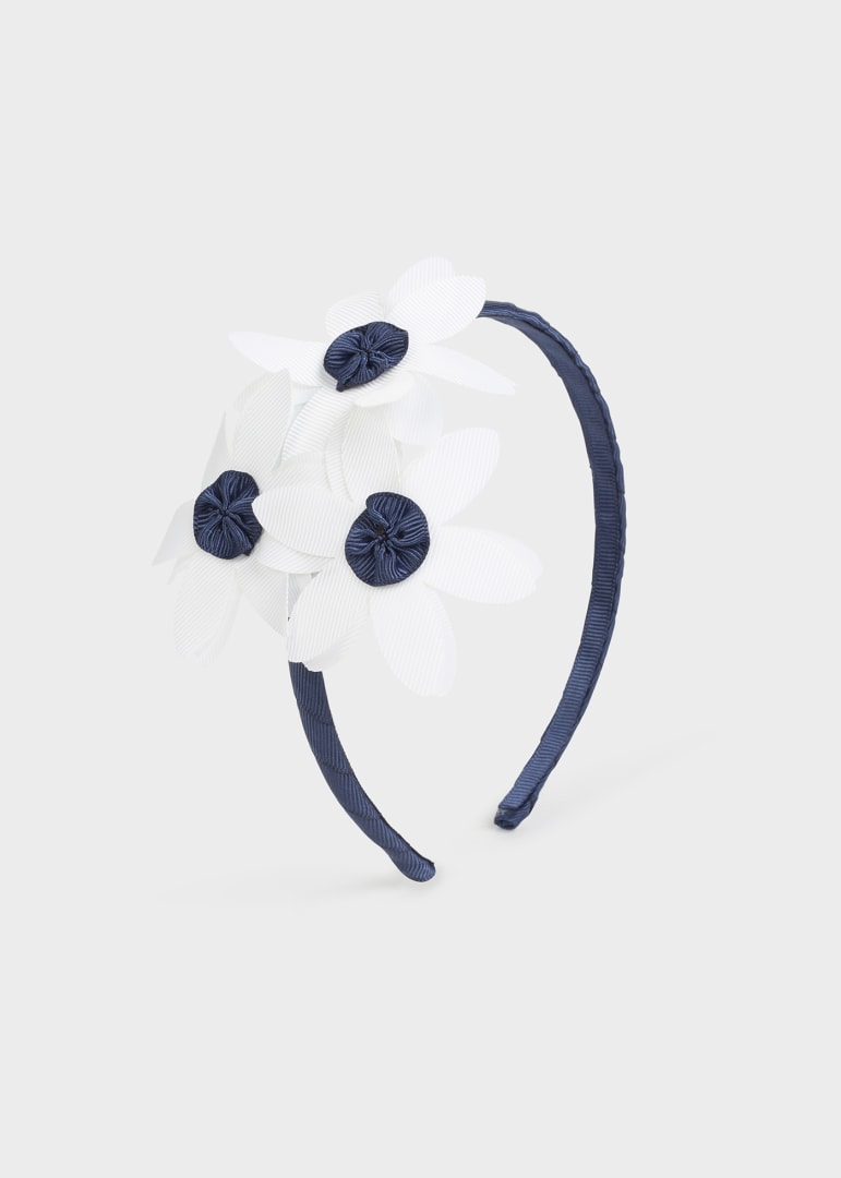 Mayoral Baby Flower Headband _Navy 10424-061