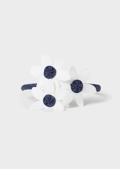 Mayoral Baby Flower Headband _Navy 10424-061