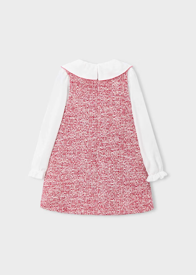 Mayoral Girls Combined Pinafore Dress_ 4990