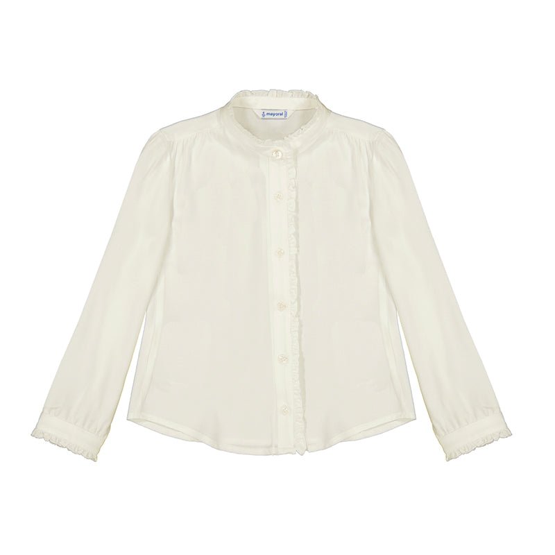 Girls Basic Button - Down Blouse - NorthGirls