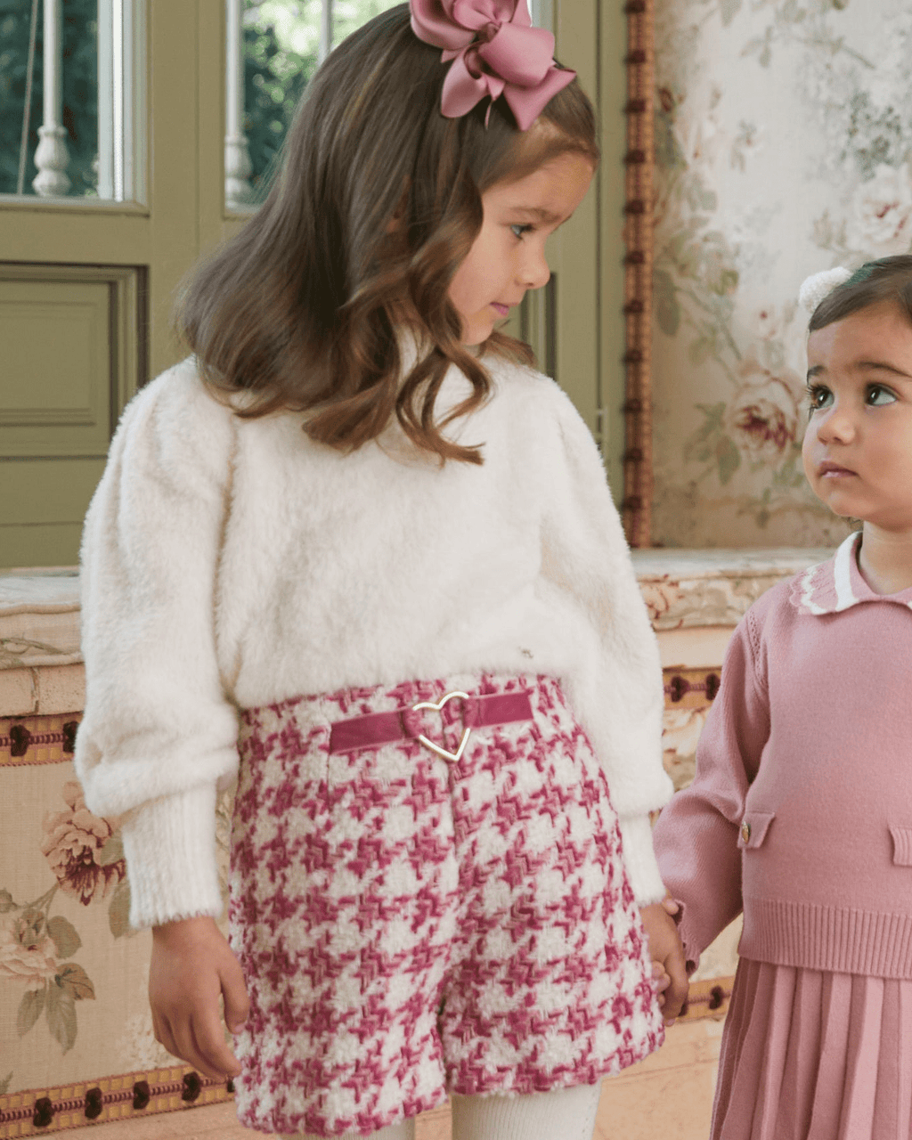 Girls Houndstooth Shorts - NorthGirls