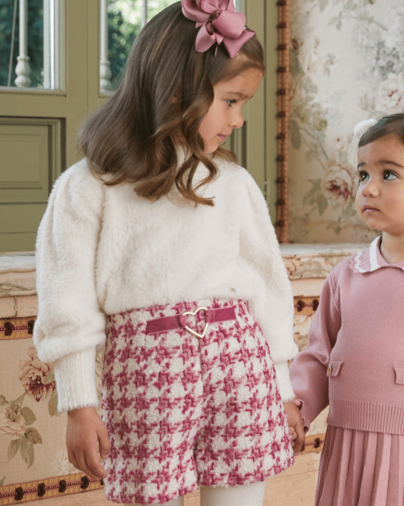 Girls Houndstooth Shorts - NorthGirls