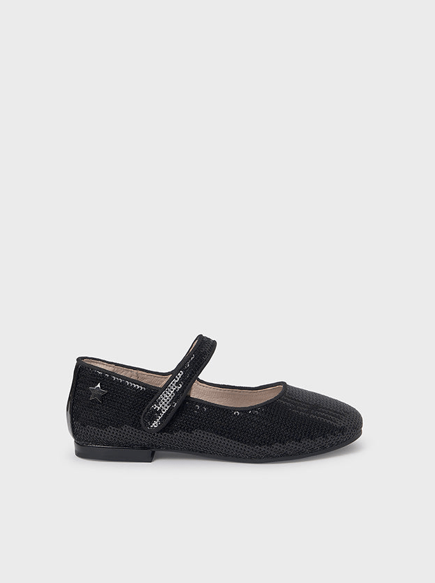 Girls Sequins Mary Jane Ballet Flats - NorthGirls