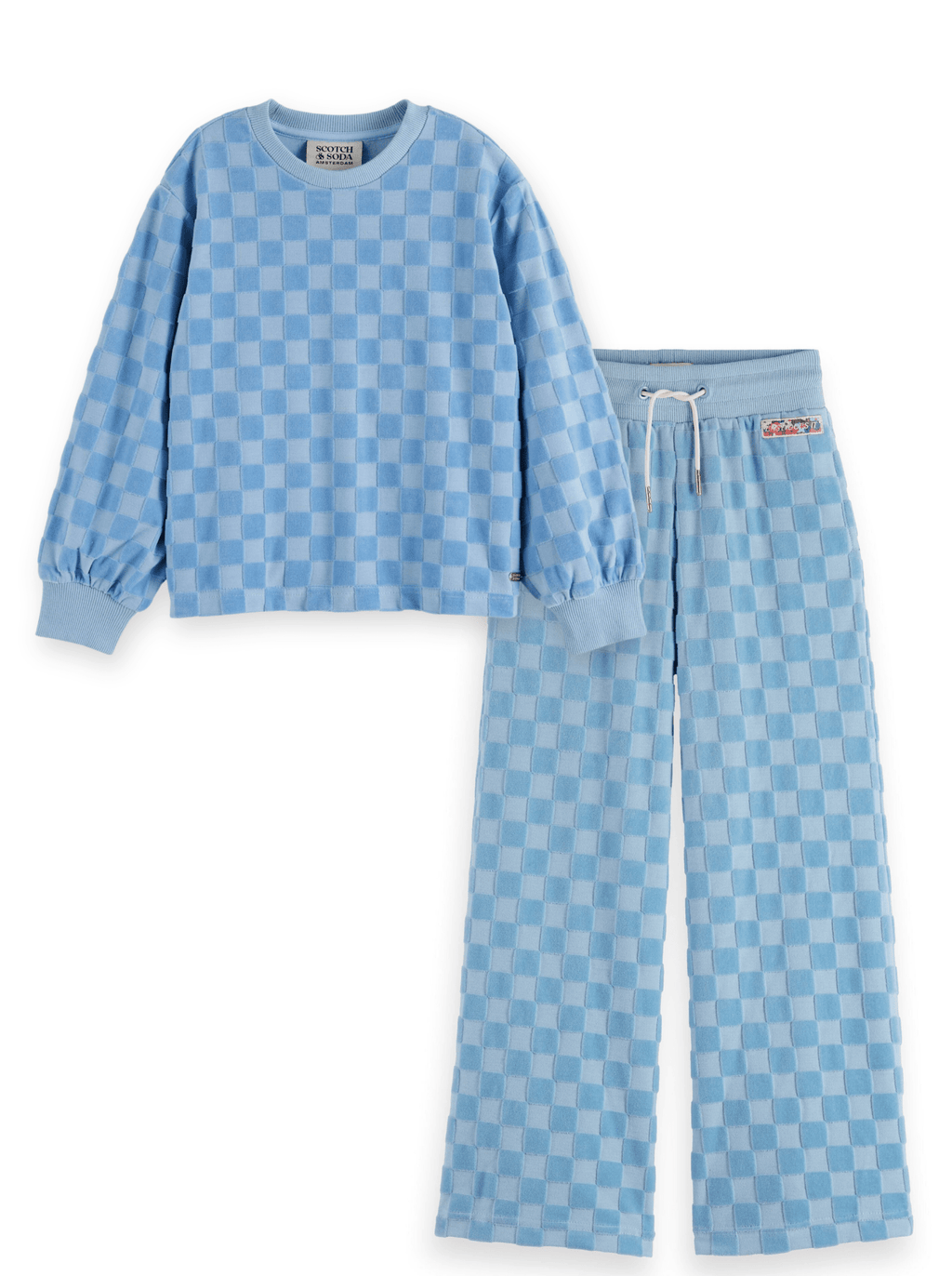Girls Velour Checkerboard Loungewear Set - NorthGirls