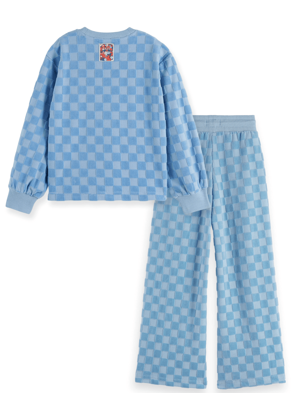 Girls Velour Checkerboard Loungewear Set - NorthGirls