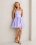 UDT ALICE Satin & Tulle Party Dress w/Straps _ K5132