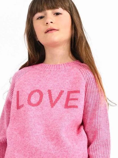 Mini Molly Pink Love Sweater _MMLA147BBN23-1402