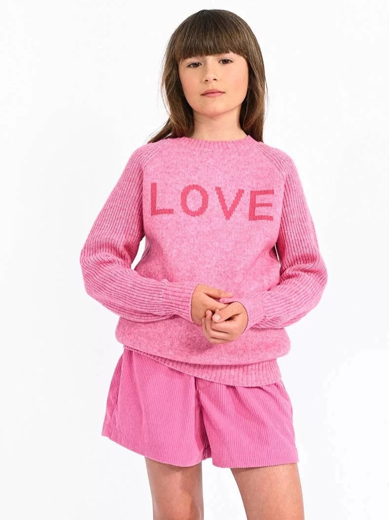 Mini Molly Pink Love Sweater _MMLA147BBN23-1402