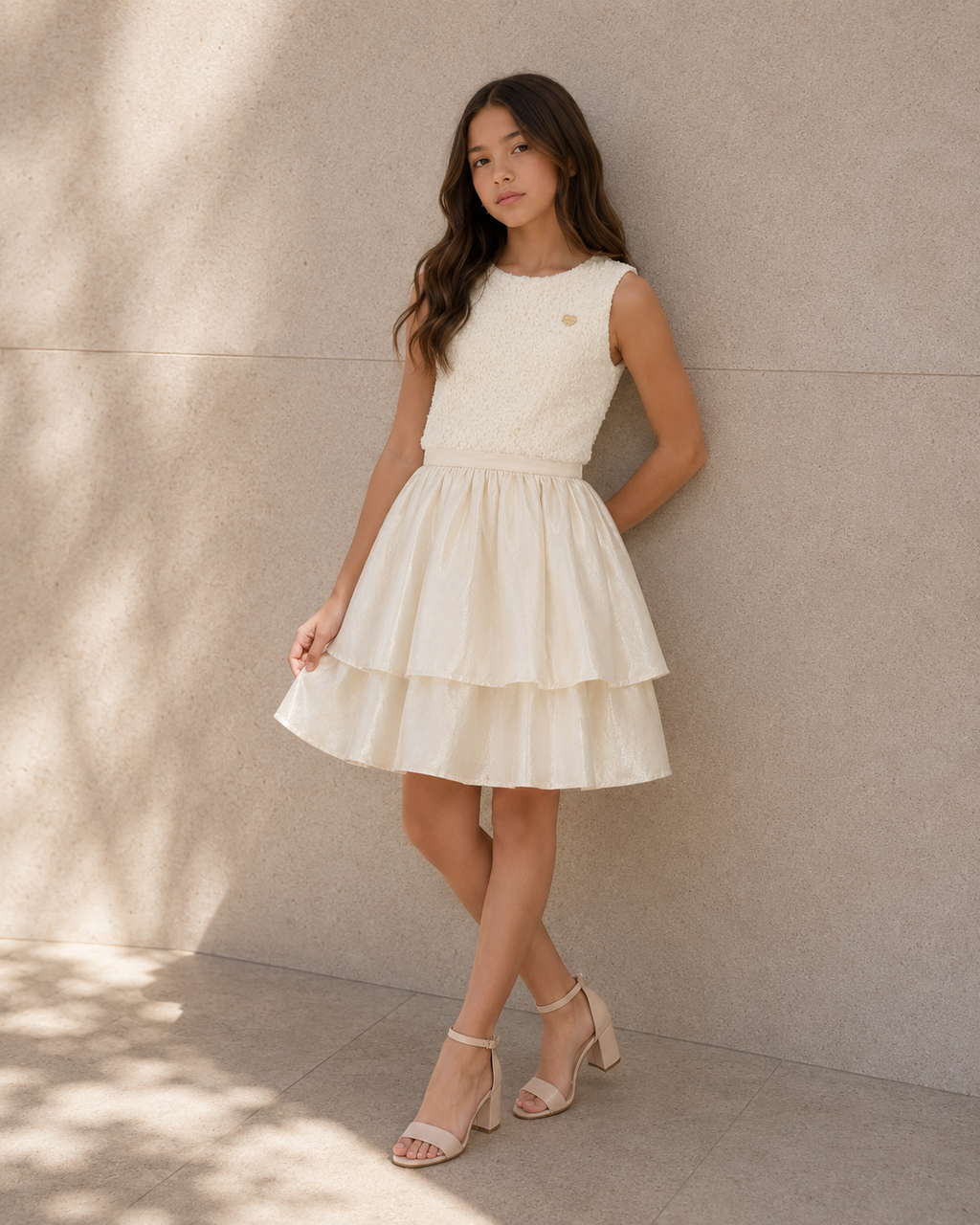 Le Chic Girls Tiered Dress_ C511-5840