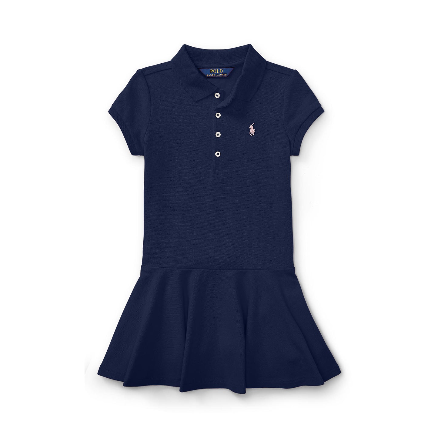 Ralph Lauren Girls Mini Stretch Mesh Polo Dress