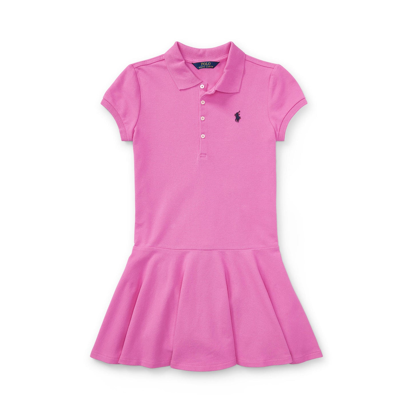 Ralph Lauren Girls Mesh Stretch Polo Dress