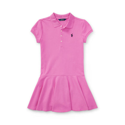 Ralph Lauren Girls Mesh Stretch Polo Dress