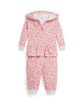 Ralph Lauren Baby Girls Floral Velour Full-Zip Hoodie & Pant Set