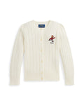 Ralph Lauren Mini Girls Cable Knit Bear Cardigan 