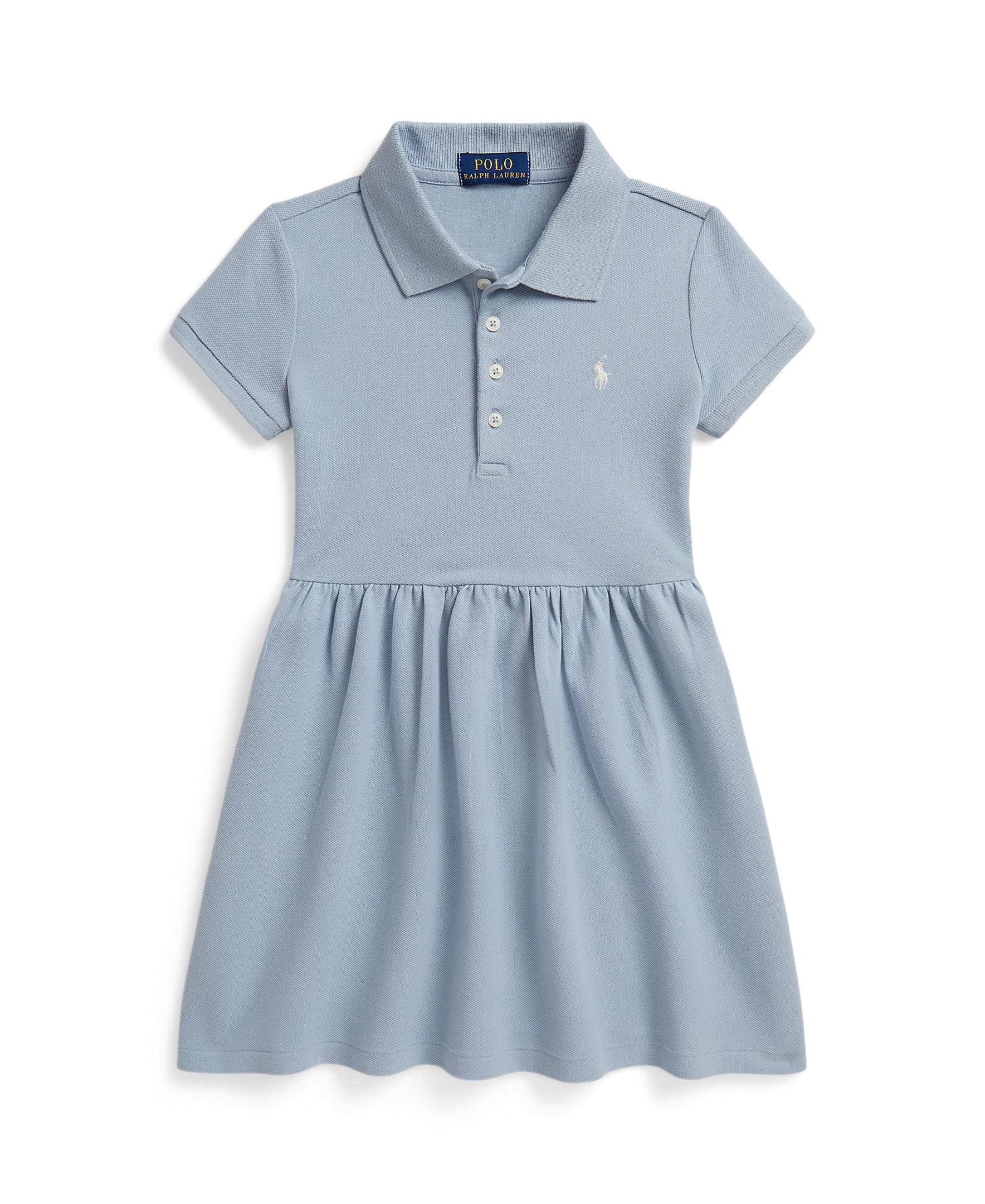 Ralph Lauren Mini Girls Stretch Mesh Blue Dress_ 312934961500