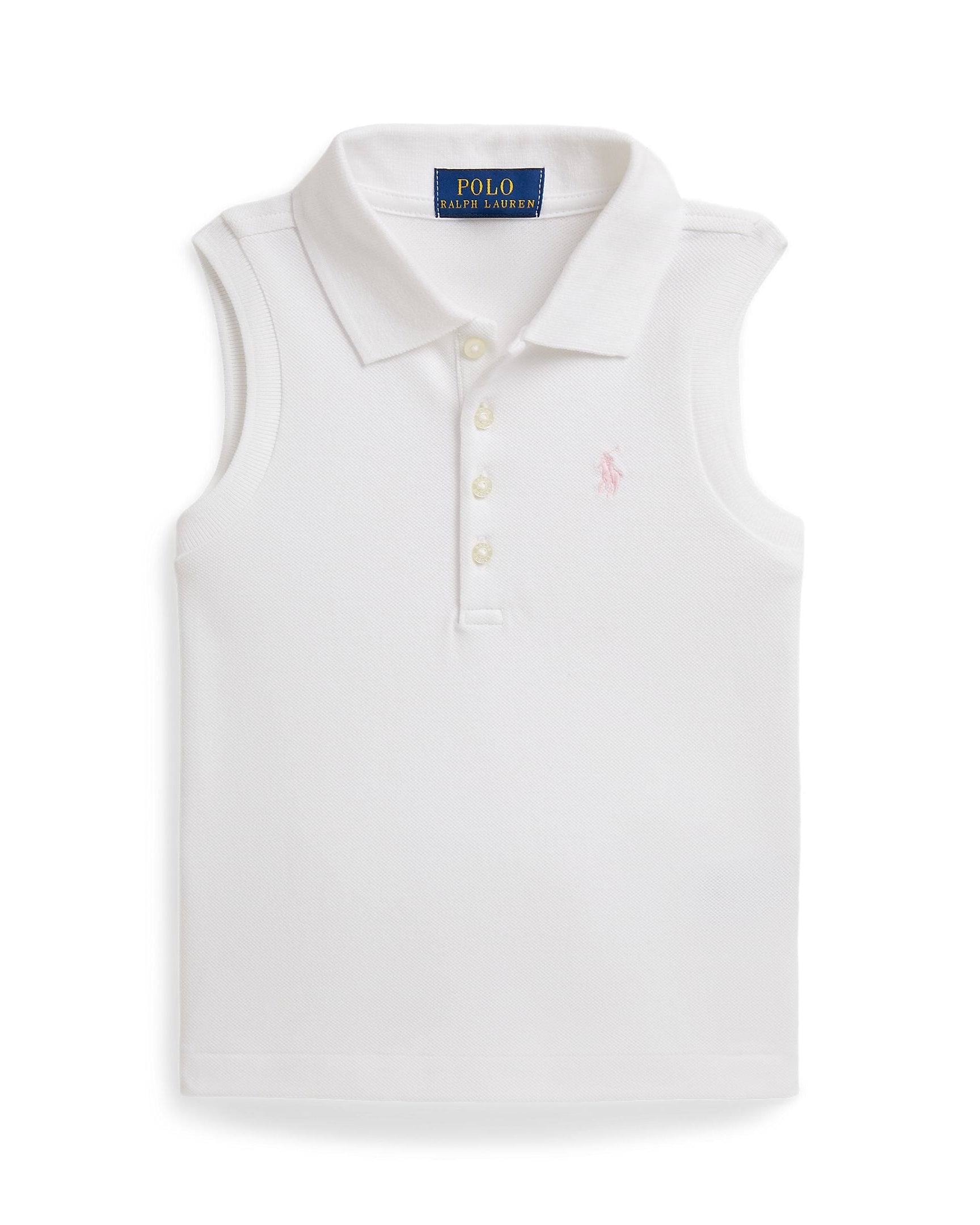 Ralph Lauren Mini Girls Stretch Mesh Sleeveless Polo Shirt
