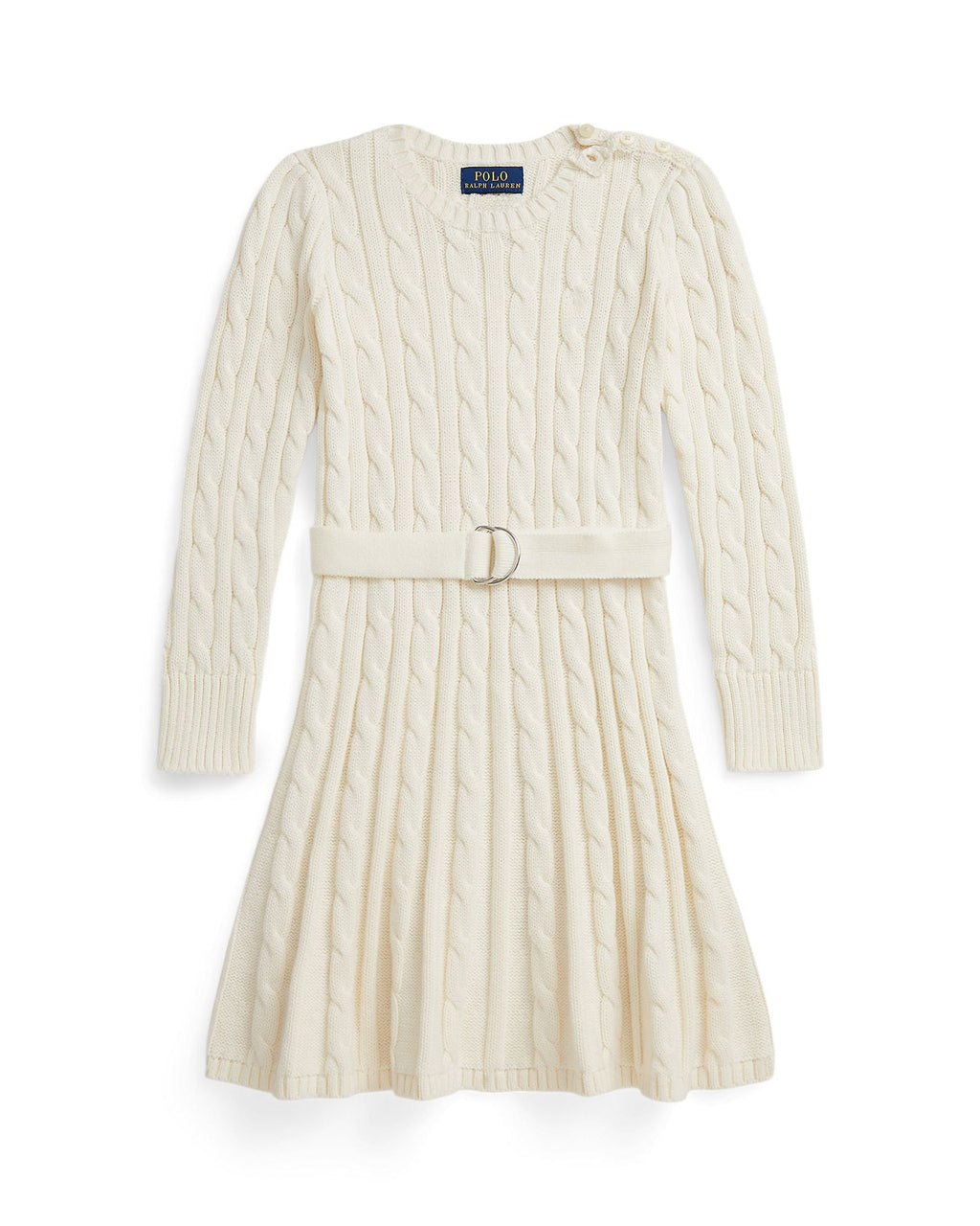 Ralph Lauren Mini Girls Cable-Knit Cotton Sweater Dress