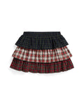 Ralph Lauren Mini Girls Plaid Tiered Poplin Skirt