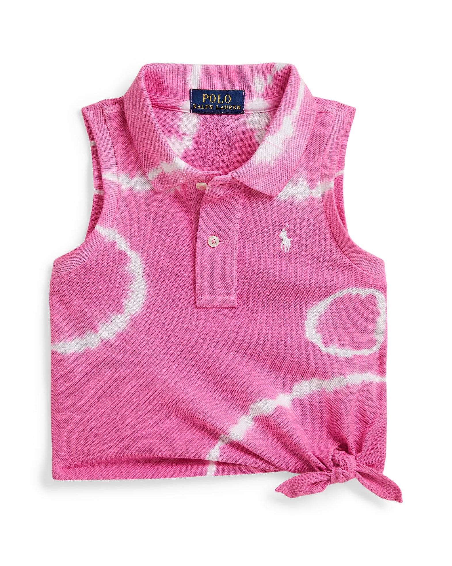 Ralph Lauren Mini Girls Stretch Mesh Sleeveless Polo & Shorts Set