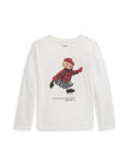 Ralph Lauren Mini Girls Polo Bear Cotton Long-Sleeve Tee