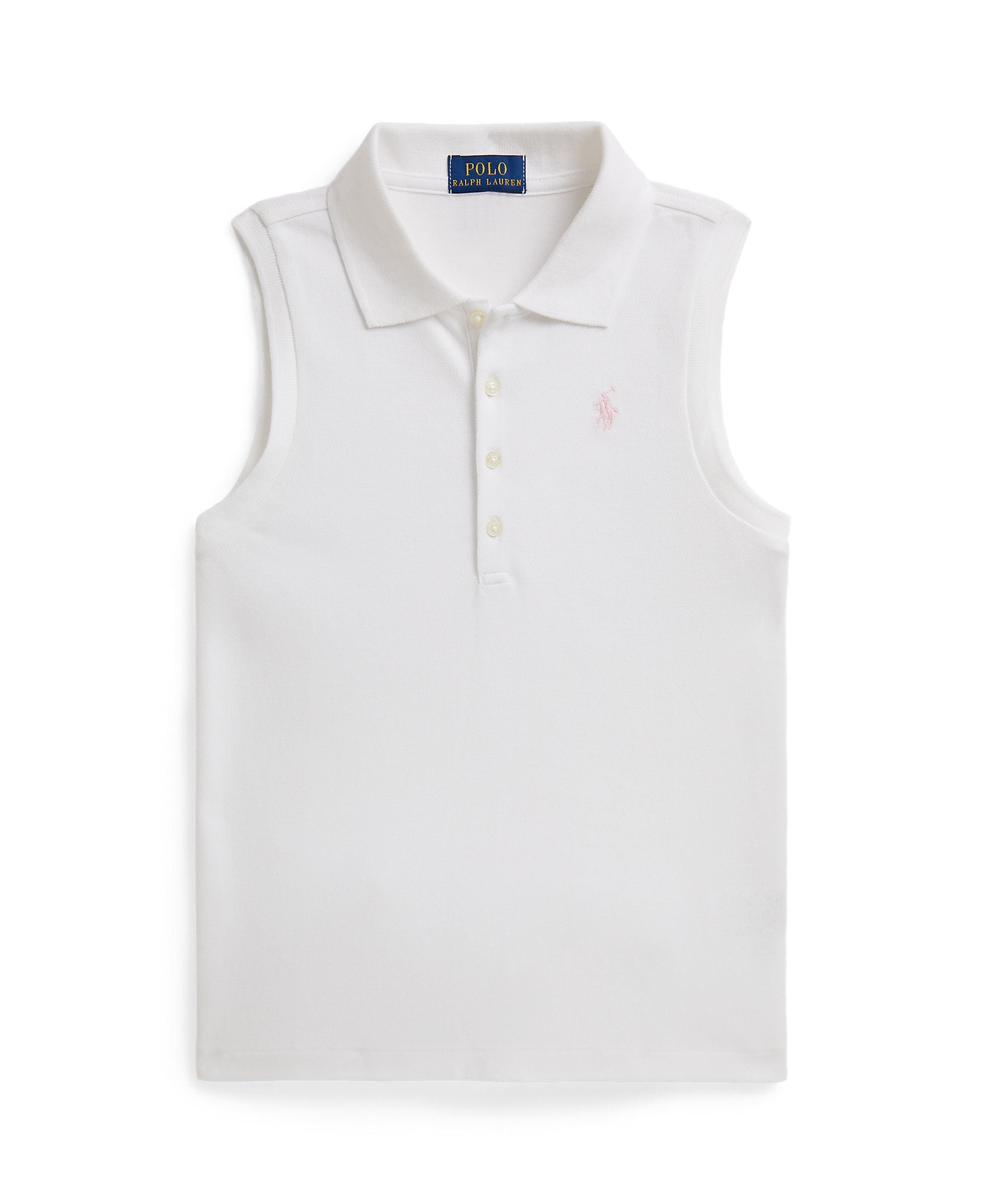 Ralph Lauren Mini Girls Stretch Mesh Sleeveless Polo Shirt