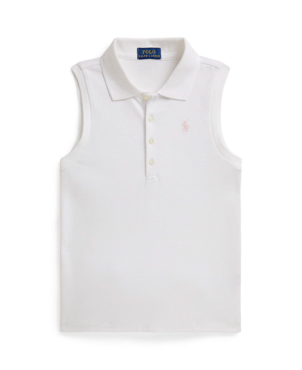 Ralph Lauren Girls Stretch Mesh Sleeveless Polo Shirt