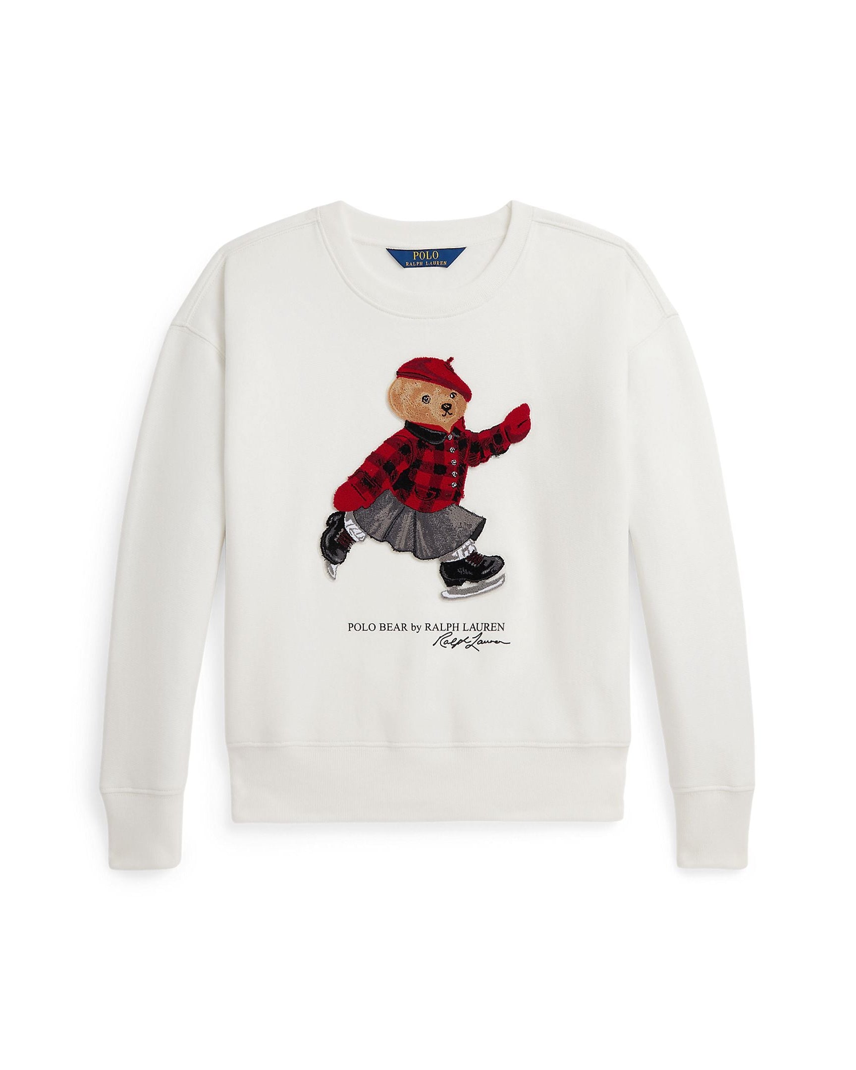Ralph Lauren Mini Girls Polo Bear Fleece Boxy Sweatshirt
