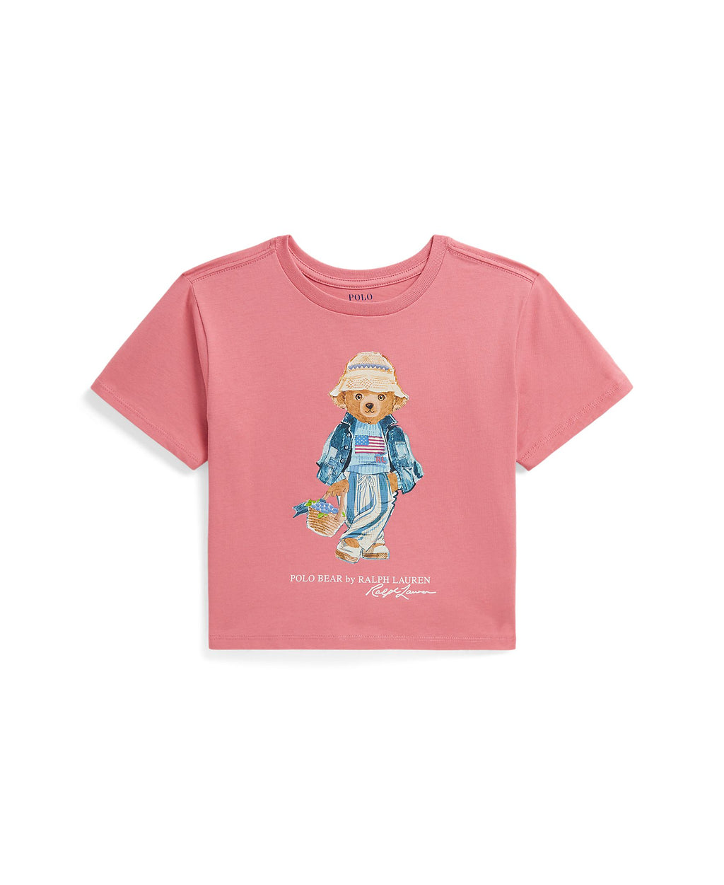 Ralph Lauren Girls Jersey Knit Pink T-Shirt_ 313A11804001