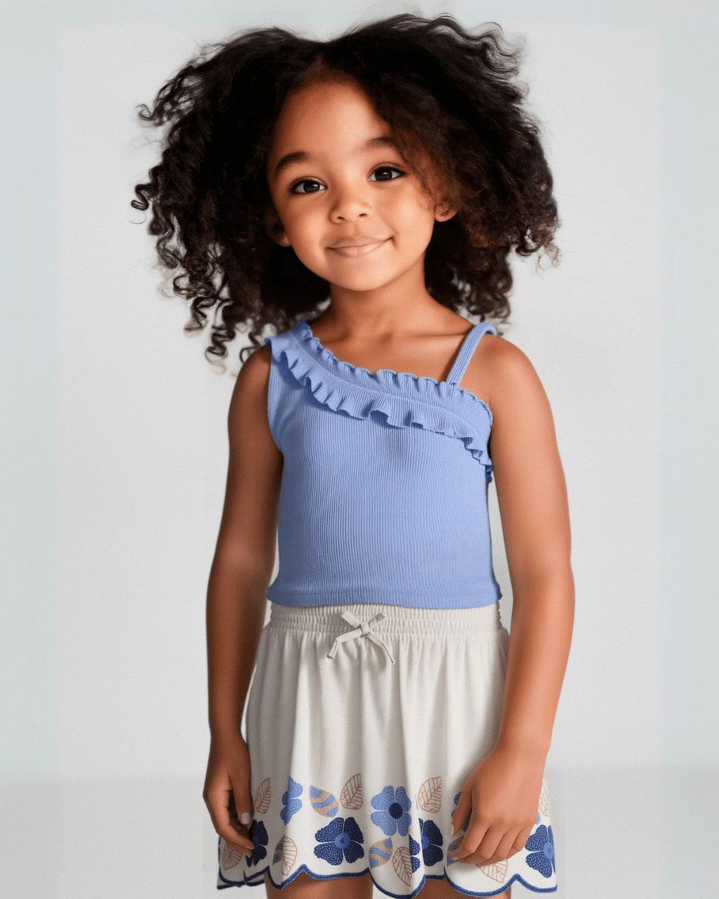 Mayoral Girls Floral Embroidered Skirt_ 3903 - NorthGirls