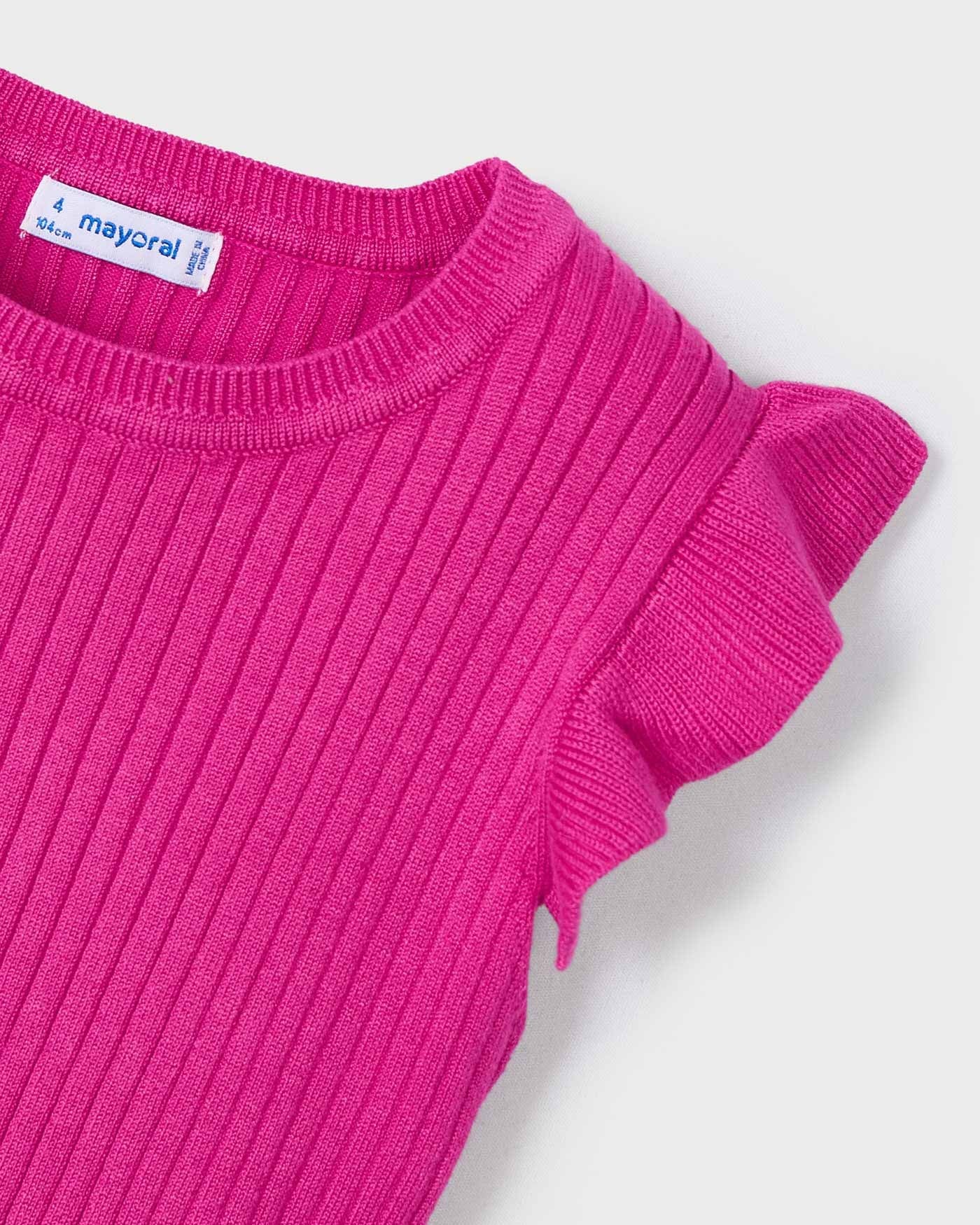 Mayoral Girls Knit Cap Sleeve Top_ 3024 - NorthGirls