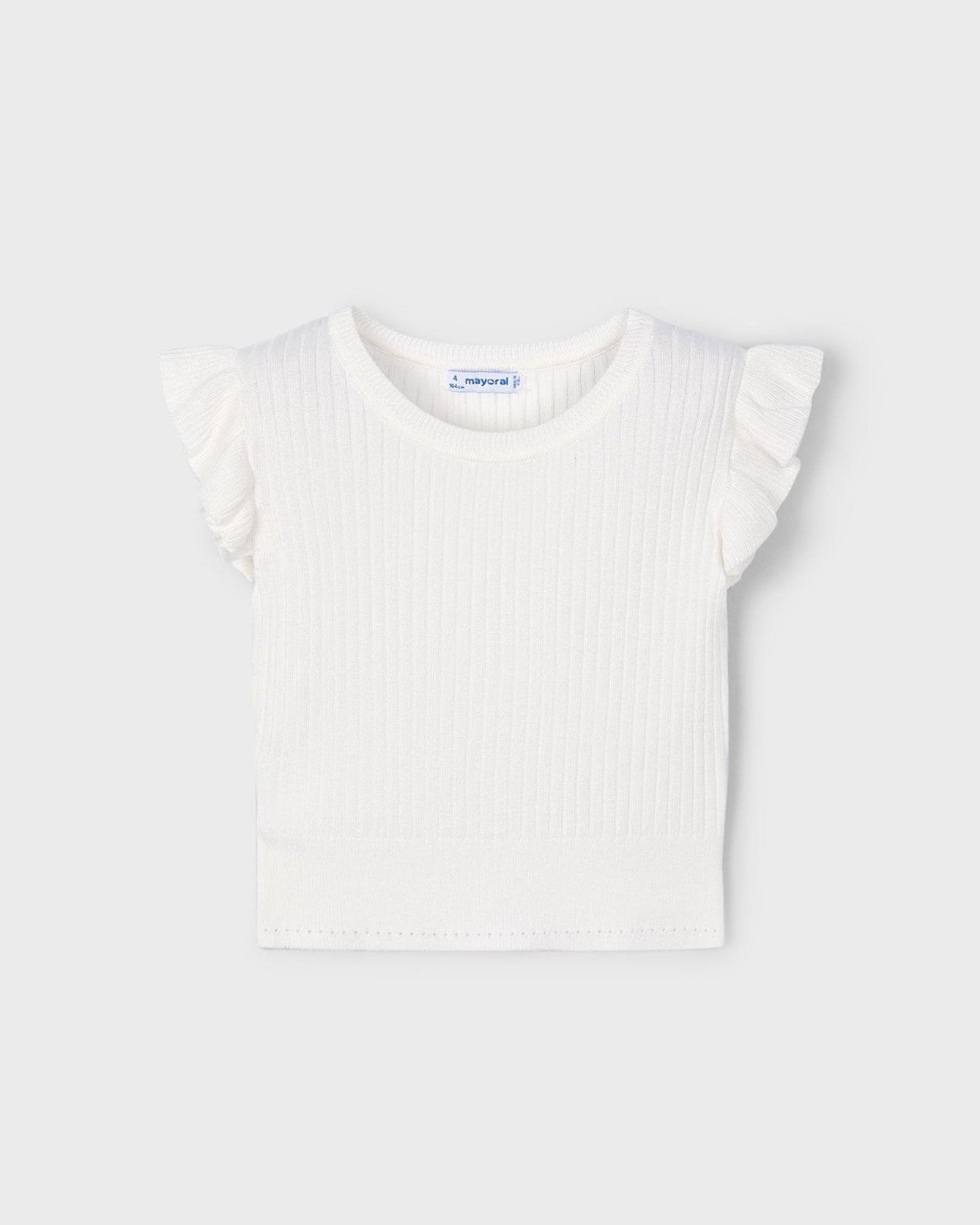 Mayoral Girls Knit Cap Sleeve Top_ 3024 - NorthGirls