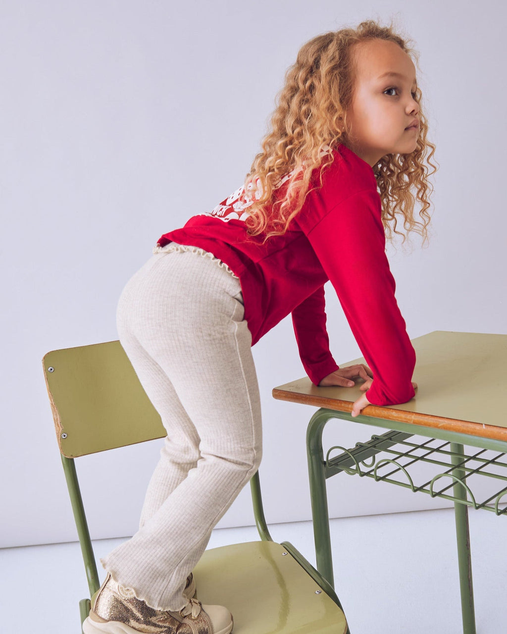 Mayoral Girls Rib Knit Flare Leggings_ 4717 - NorthGirls