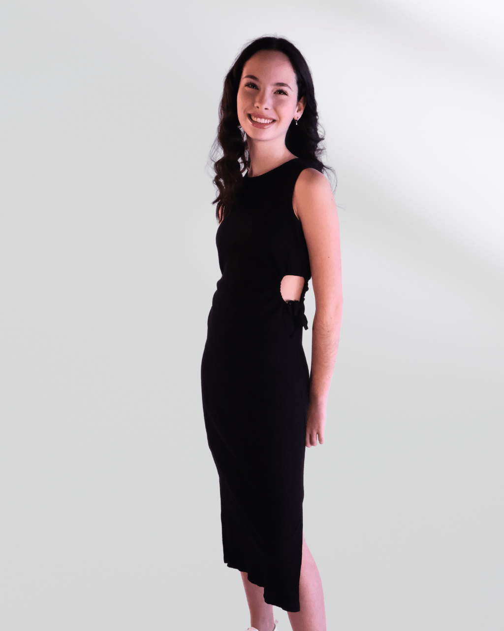 Mayoral Girls Ribbed Cutout Midi Dress_ 6985 - NorthGirls