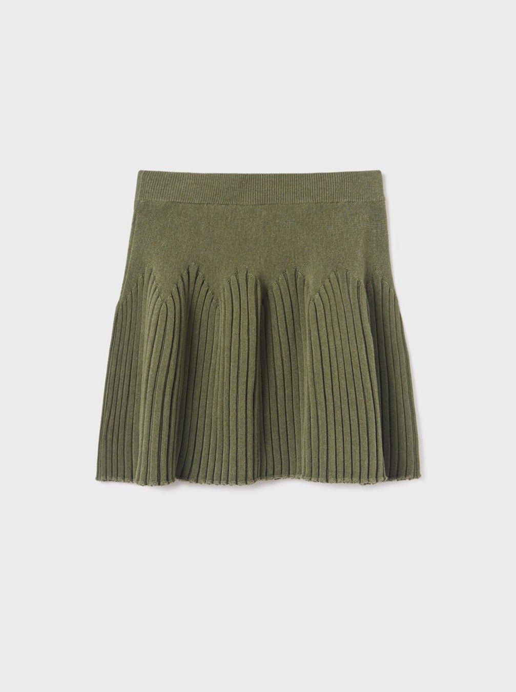 Mayoral Junior Green Rib Knit Flared Skirt _7951 - 58 - NorthGirls