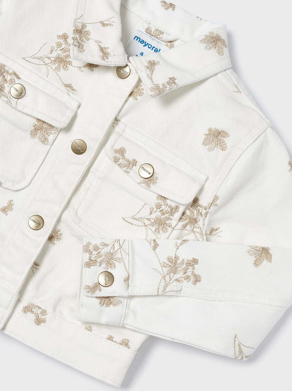 Mayoral Mini Cream Denim Jacket_ 3472 - 70 - NorthGirls