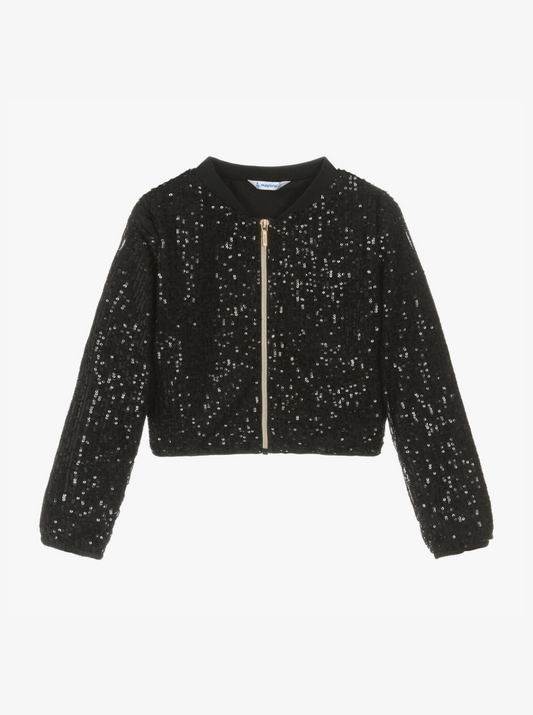 Girls black sequin jacket hotsell