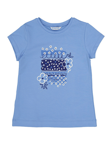 Mayoral Mini Blue Graphic Short Sleeve T-Shirt_ 3090-50