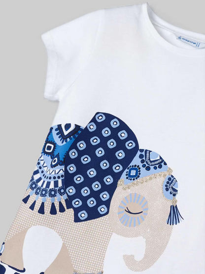 Mayoral Mini Elephant Short Sleeve T-Shirt with Leggings Set_ 3711-14