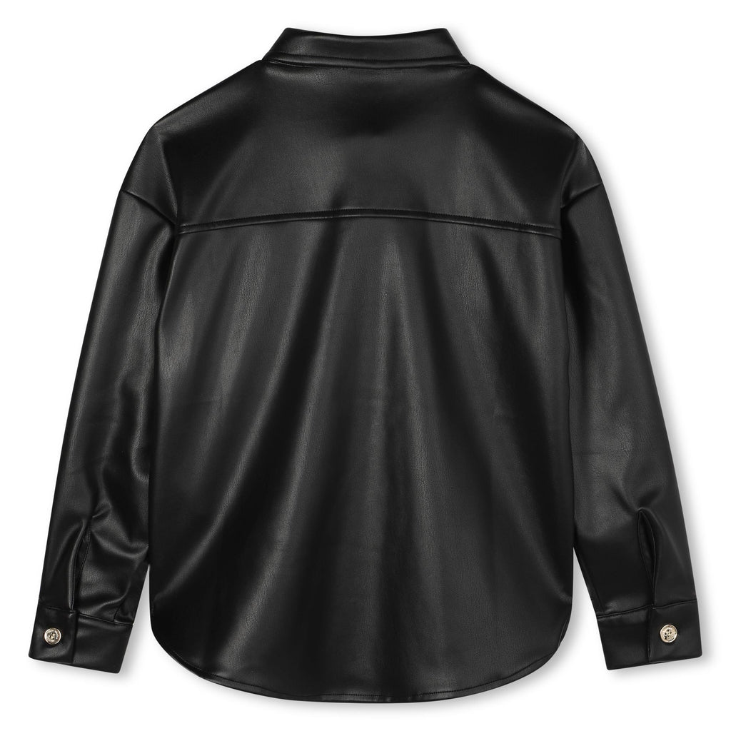 Michael Kors Girls Pleather Shirt_ R30437 - NorthGirls