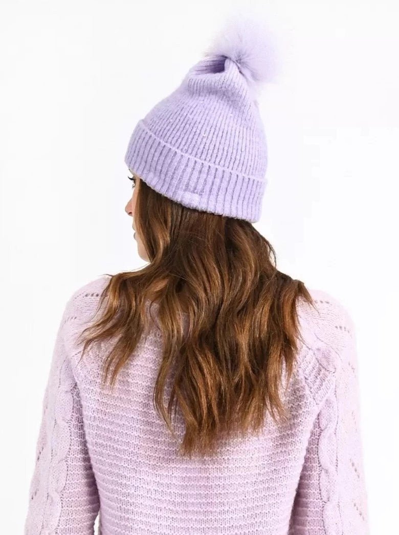 Mini Molly Purple Knitted Studded Hat _B259BH23 - 0608 - NorthGirls