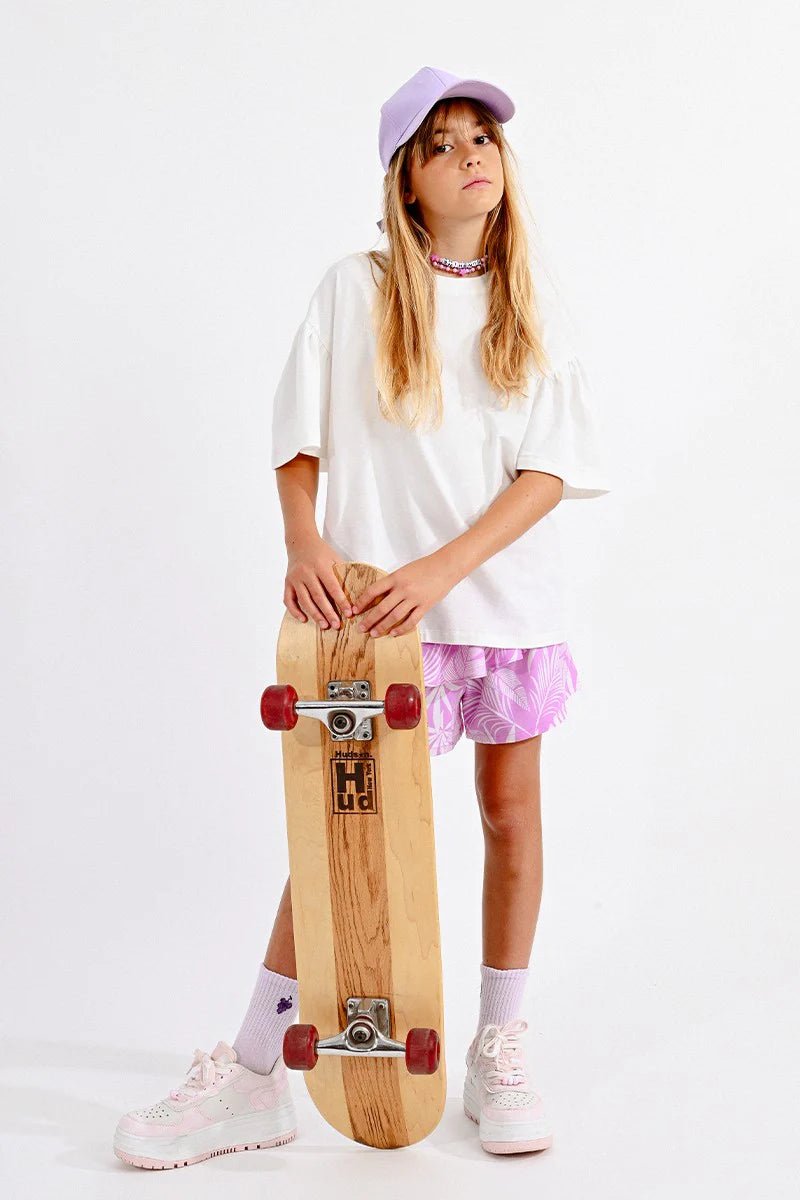 Mini Molly Ruffle Printed Shorts _ MMR1575CP - NorthGirls