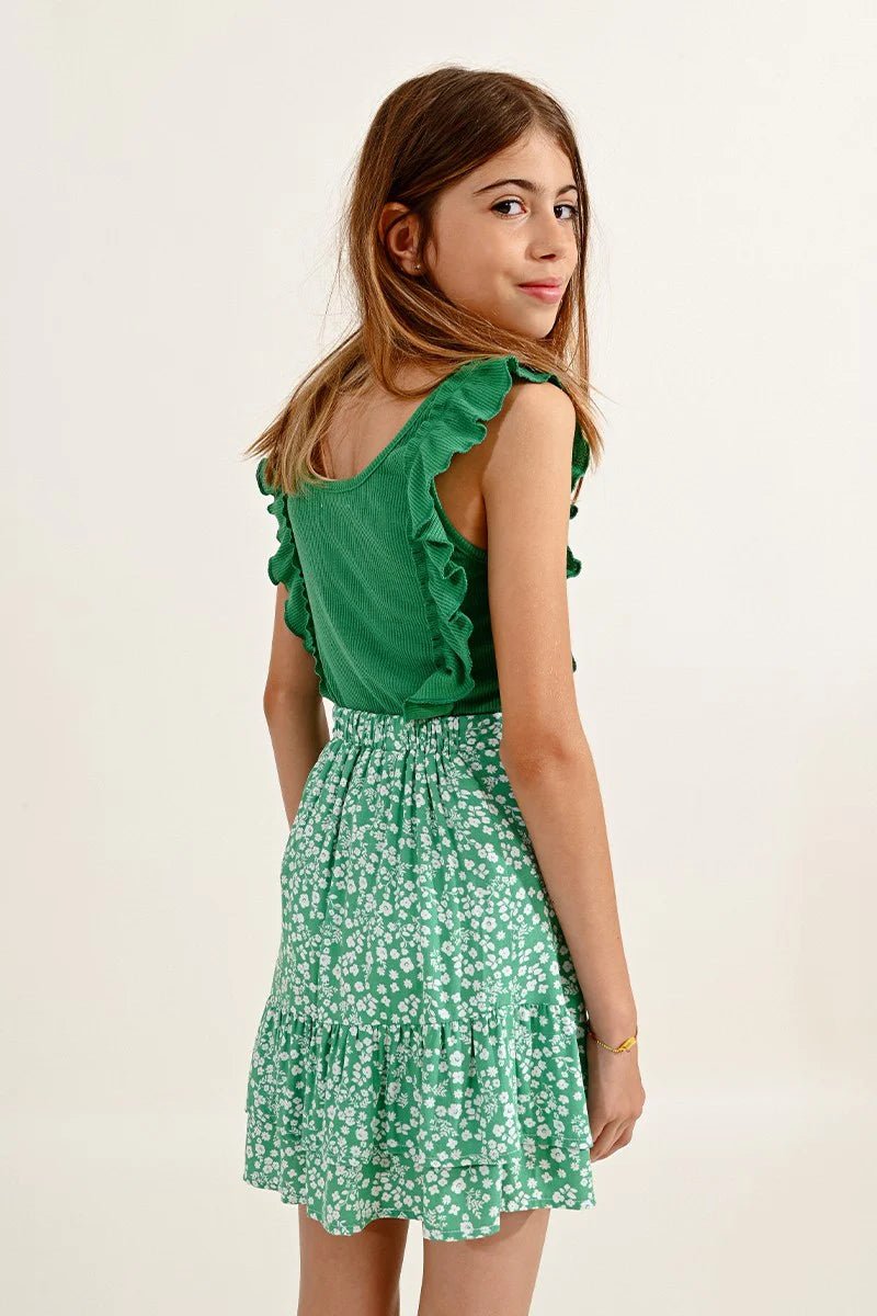 Mini Molly Ruffled Tank Top _ MMES120CP - NorthGirls
