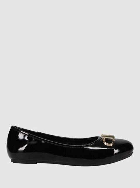 Michael kors black store patent leather flats