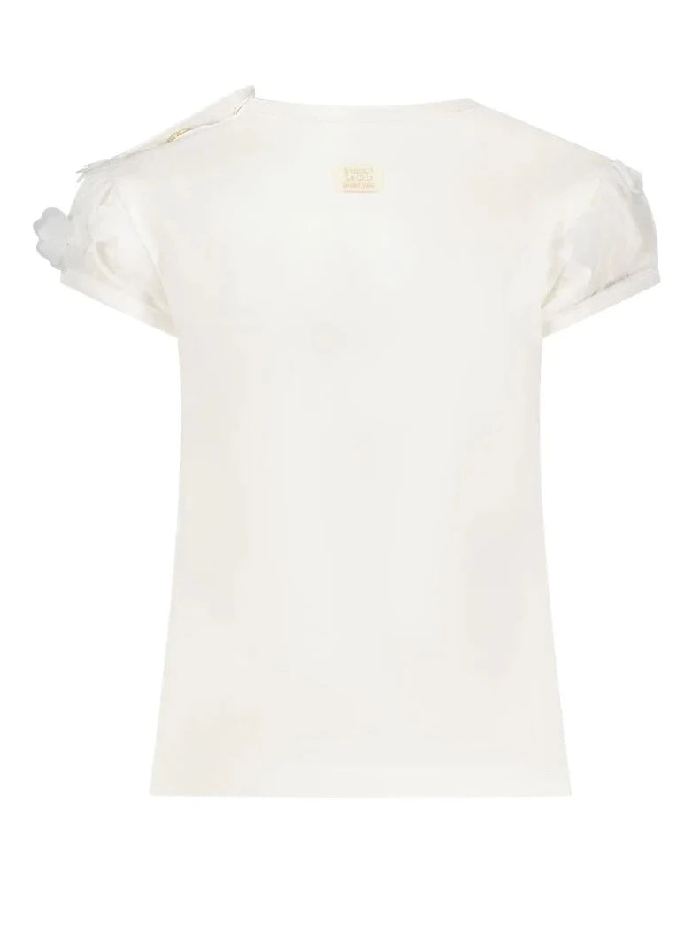 Le Chic Baby Noshy Flower Voile T-Shirt Off White_C312-7400-003