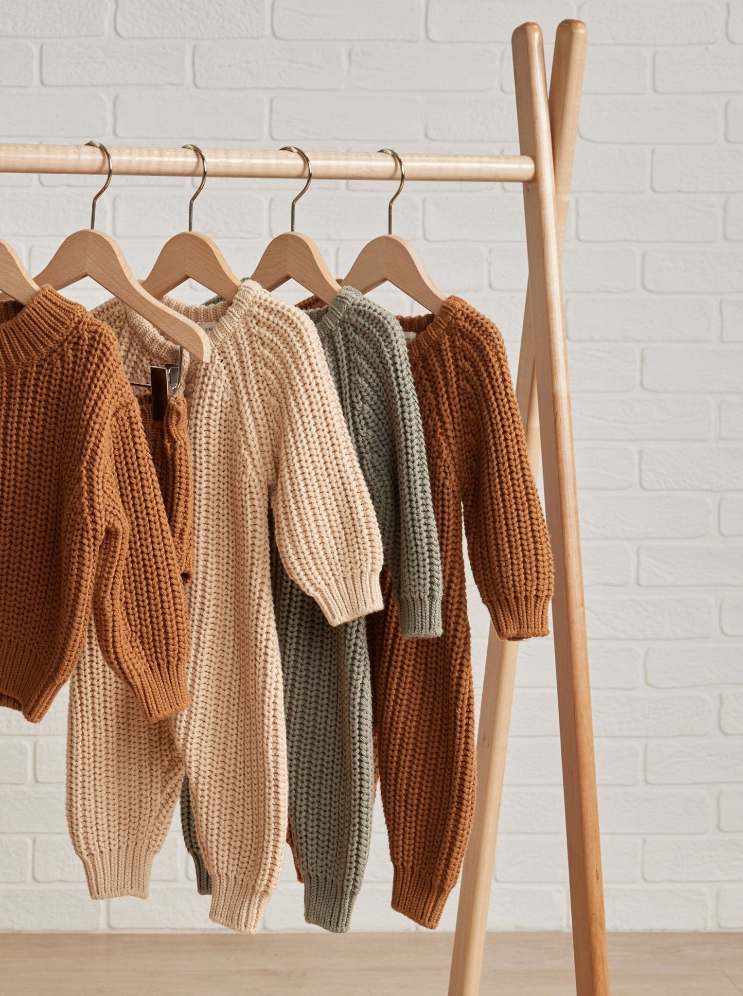 Quincy Mae Beige Knitted Chunky Jumpsuit _QM276CARA - 391 - NorthGirls