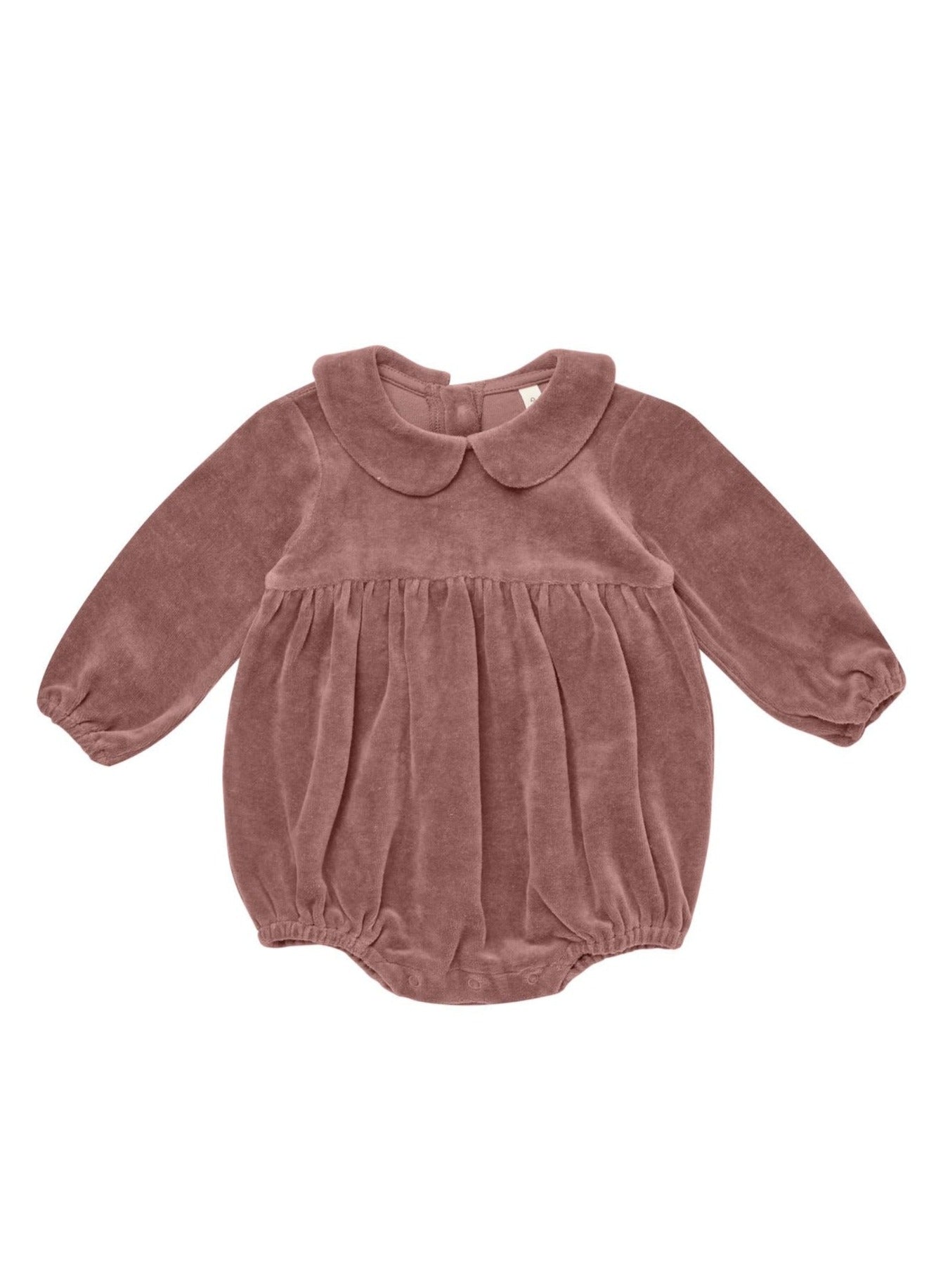 Quincy Mae Plum Velvet Romper _QM459GIFF - P1152 - NorthGirls