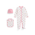 Ralph Lauren Baby Girls Polo Bear 3 Piece Cotton Gift Set - NorthGirls