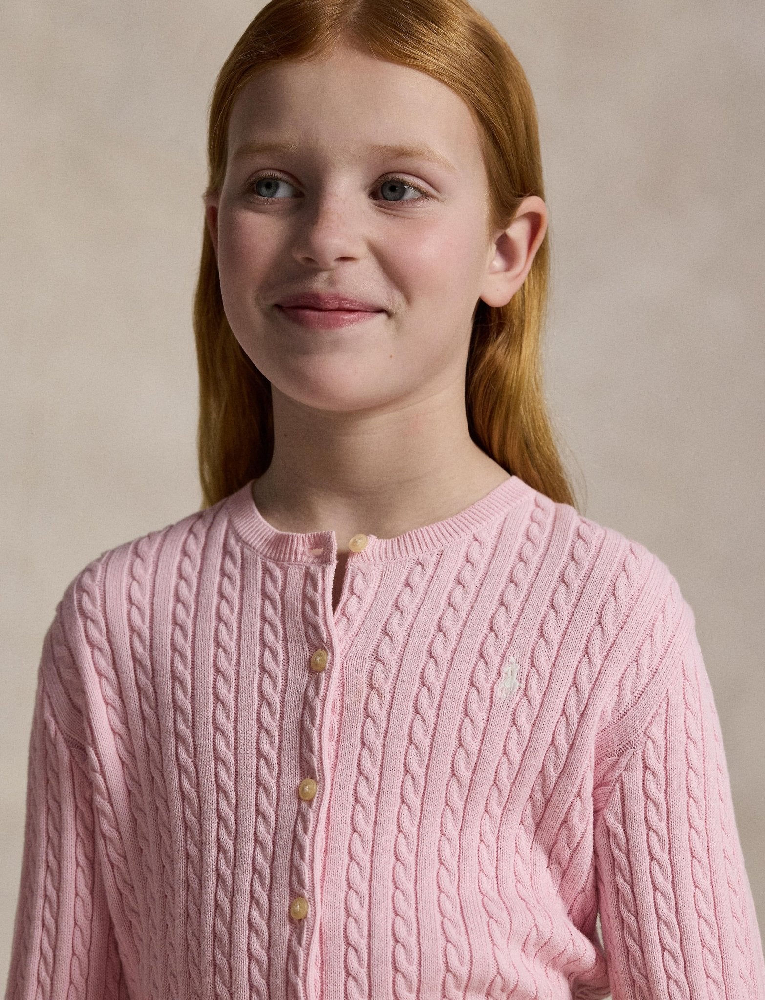 Ralph Lauren Girls Cable Cotton Cardigan - NorthGirls